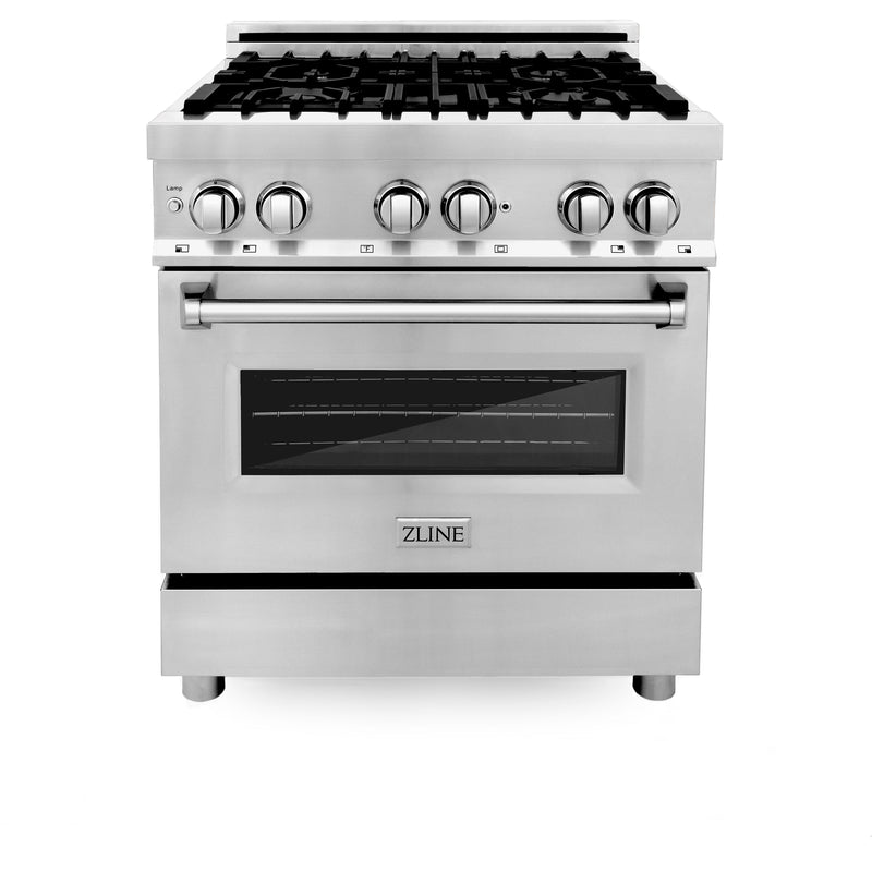ZLINE 30-Inch Dual Fuel Range with 4.0 cu. ft. Electric Oven and Gas Cooktop and Griddle in Stainless Steel (RA-GR-30)