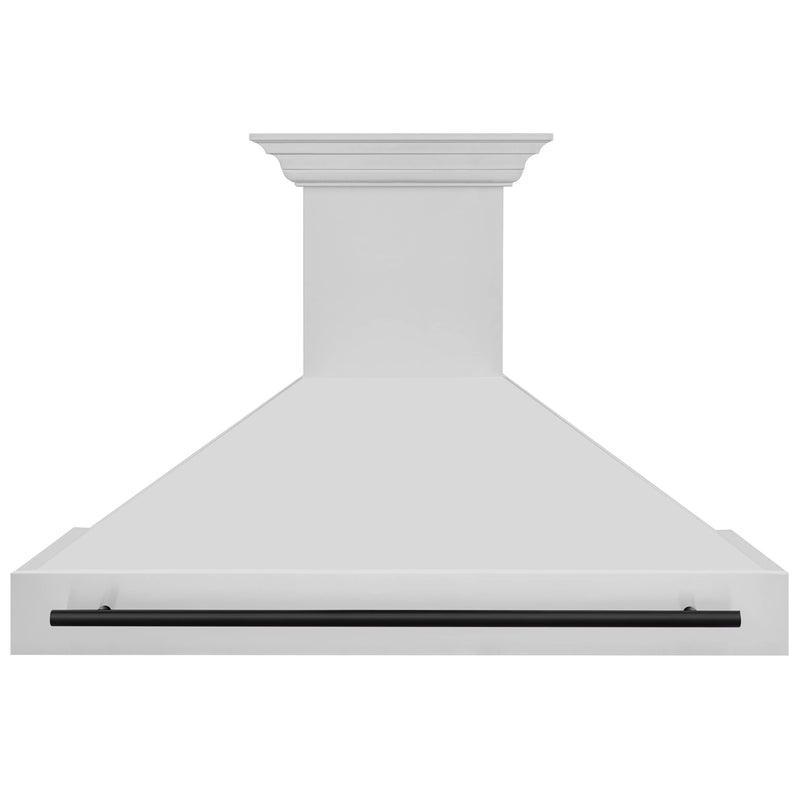 ZLINE 48-Inch Autograph Edition Wall Mount Range Hood in Stainless Steel with Matte Black Handle (8654STZ-48-MB)