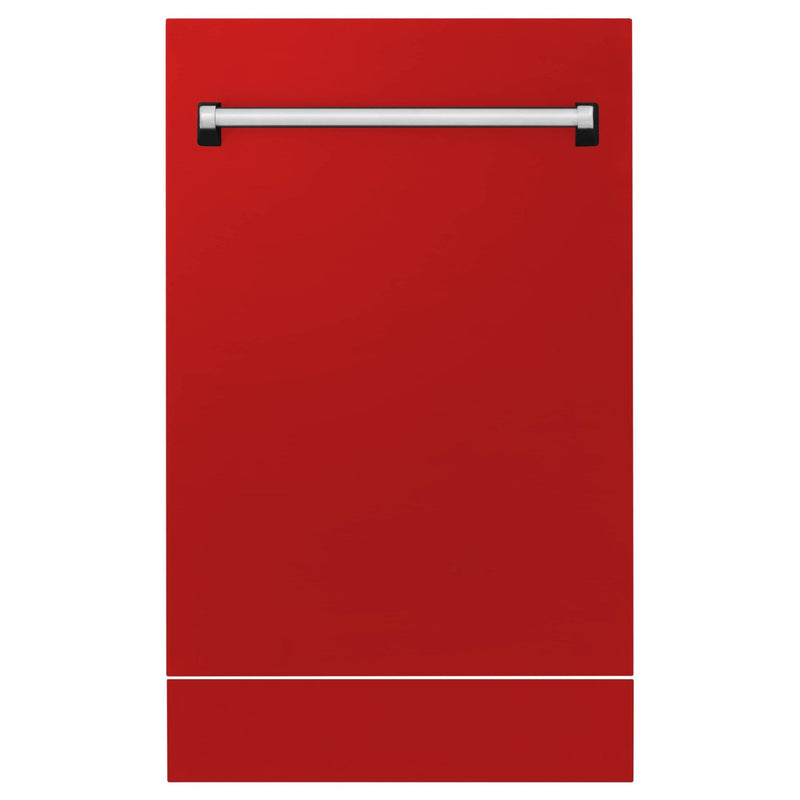 ZLINE 18-Inch Tallac Series 3rd Rack Top Control Dishwasher in Red Matte with Stainless Steel Tub, 51dBa (DWV-RM-18)