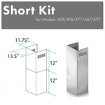 ZLINE 2-12" Short Chimney Pieces for 8 ft. Ceilings (SK-455/476/477/667/697)
