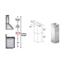 ZLINE 2-36 in. Chimney Extensions for 10 ft. to 12 ft. Ceilings - 2PCEXT