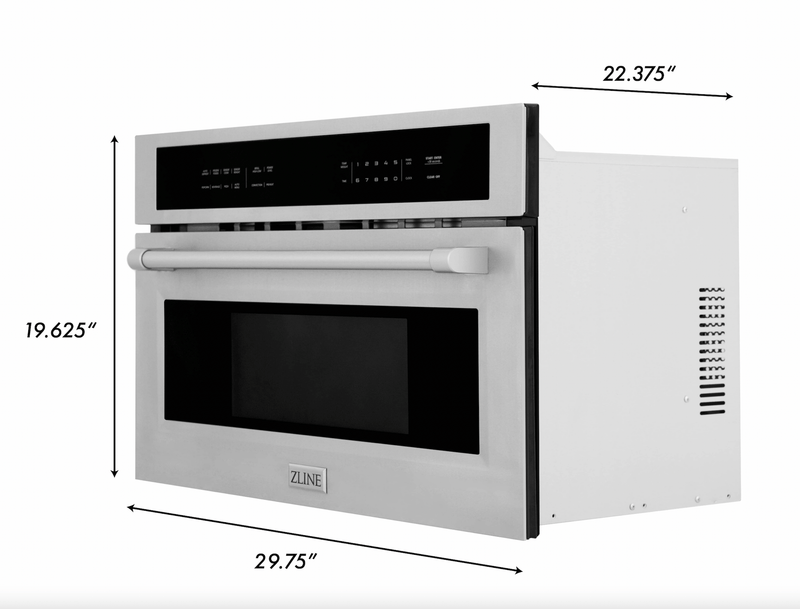 ZLINE 2-Piece Appliance Package - 30-Inch Electric Wall Oven with Self-Clean and 30-inch Build-In Microwave Oven in Stainless Steel (2KP-MW30-AWS30)