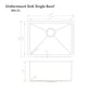 ZLINE 23" Meribel Undermount Single Bowl Kitchen Sink with Bottom Grid 