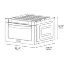 ZLINE 24" 1.2 cu. ft. Built-in Microwave Drawer with a Traditional Handle in Stainless Steel - MWD-1-H