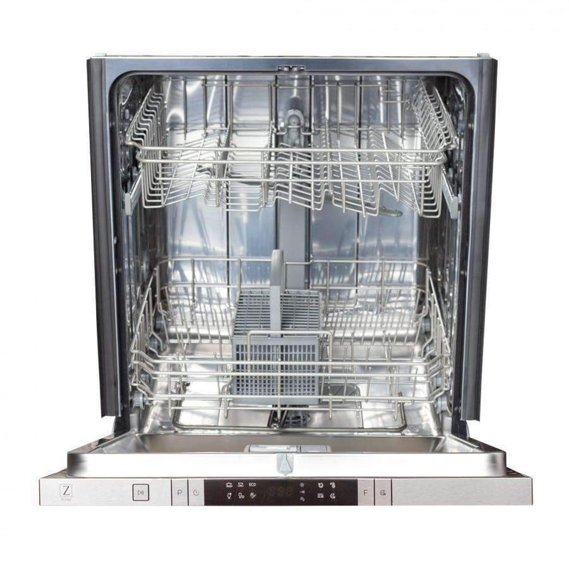 ZLINE 3-Piece Appliance Package - 30-inch Gas Range, Dishwasher & Premium Wall Mount Hood in DuraSnow Stainless Steel (3KP-RGSRH30-DW)