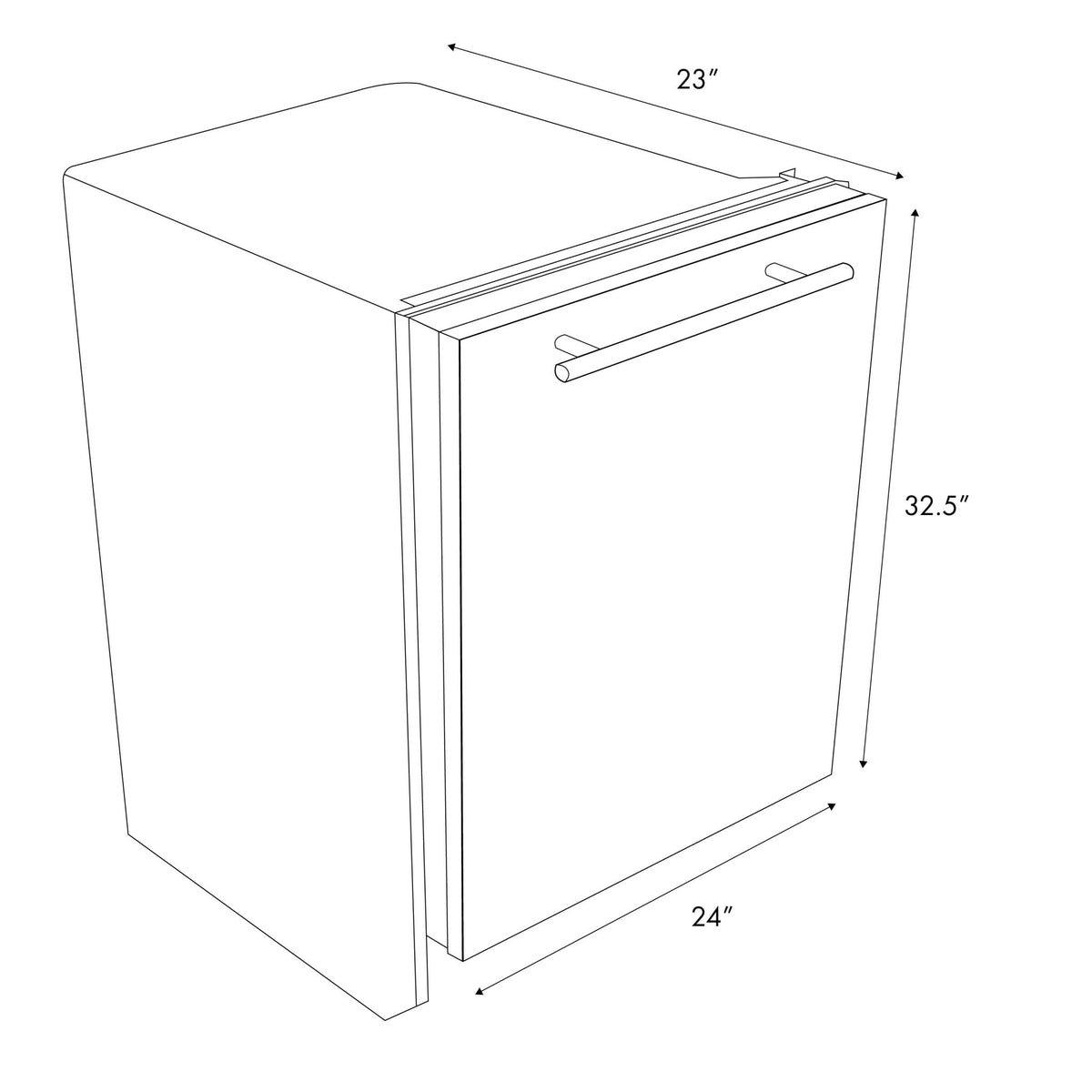 Top Control Dishwasher 120-Volt with Stainless Steel Tub Dimensions