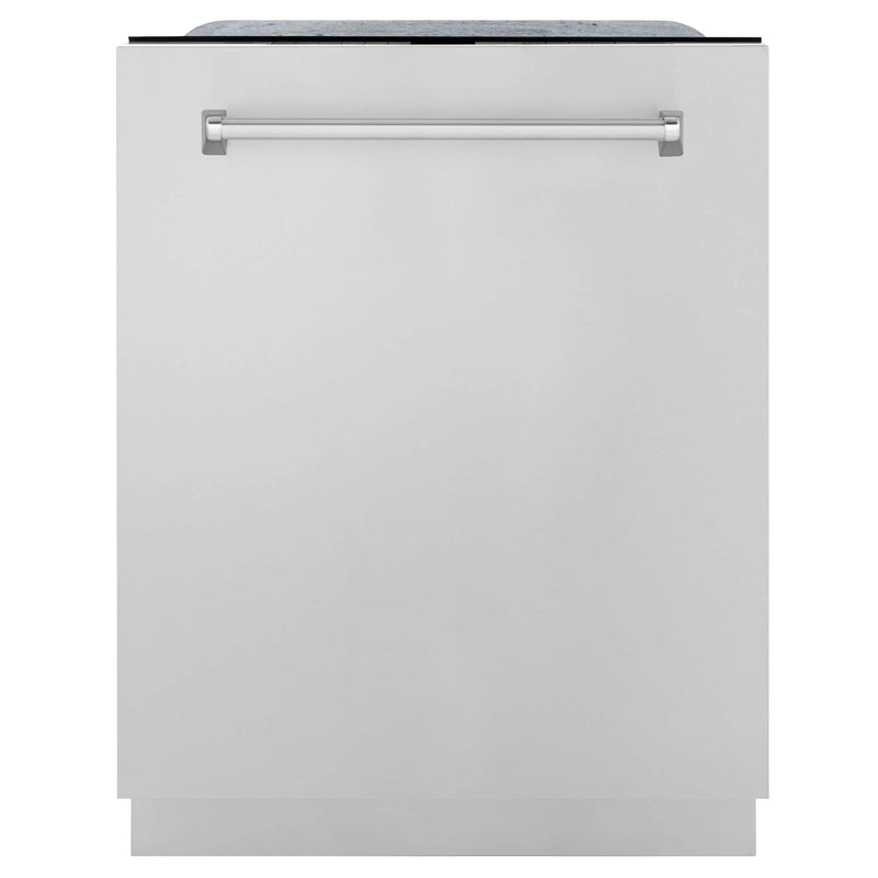 ZLINE 24-Inch Monument Series 3rd Rack Top Touch Control Dishwasher in DuraSnow Stainless Steel with Stainless Steel Tub, 45dBa (DWMT-SN-24)