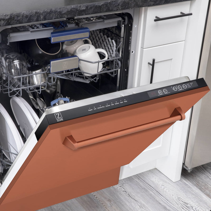 ZLINE 24-Inch Tallac Series 3rd Rack Dishwasher in Copper with Stainless Steel Tub, 51dBa (DWV-C-24)