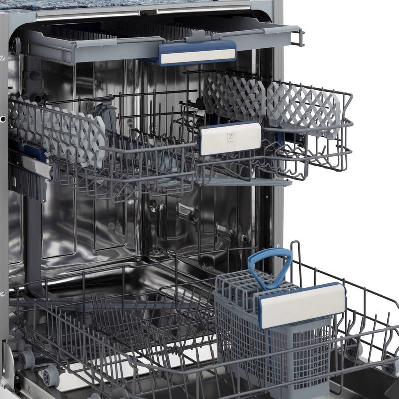 ZLINE 24-Inch Tallac Series 3rd Rack Dishwasher in Custom Panel Ready with Stainless Steel Tub, 51dBa (DWV-24)