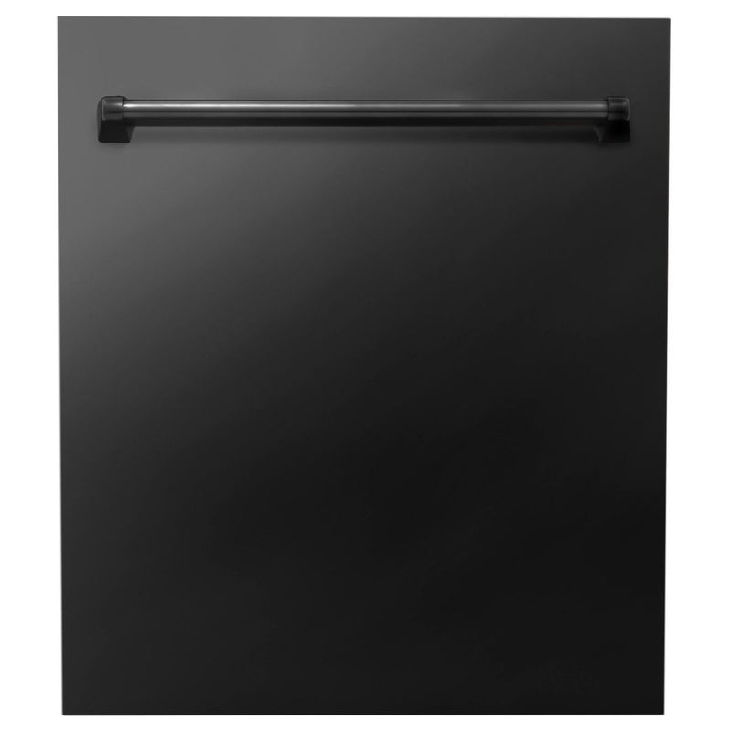 ZLINE 24-Inch Top Control Dishwasher In Black Stainless Steel With Stainless Steel Tub (DW-BS-24)