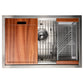 ZLINE 27" Garmisch Undermount Single Bowl Kitchen Sink with Bottom Grid and Accessories 