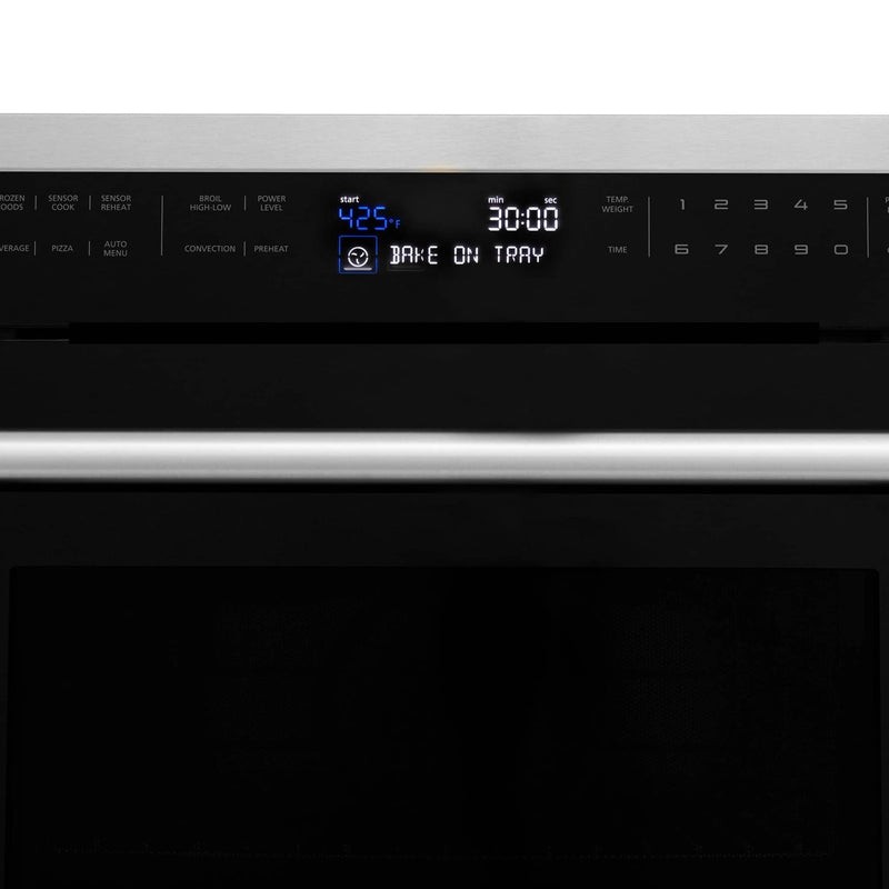 ZLINE 3-Piece Appliance Package - 36-inch Dual Fuel Range, Premium Hood & Microwave Oven in Stainless Steel (3KP-RARHMWO-36)