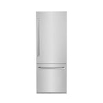 ZLINE 30" 16.1 cu. ft. Built-In 2-Door Bottom Freezer Refrigerator with Internal Water and Ice Dispenser in Stainless Steel RBIV-304-30