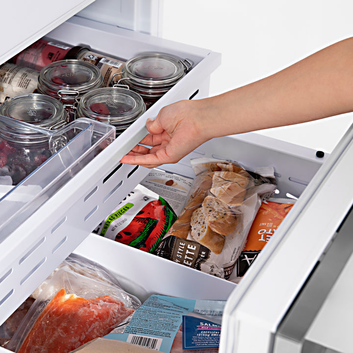 ZLINE 30" Autograph Edition 16.1 cu. ft. Built-in 2-Door Bottom Freezer Refrigerator with Internal Water and Ice Dispenser in Stainless Steel RBIVZ-304-30