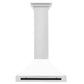 ZLINE 30" Autograph Edition Stainless Steel Range Hood with White Matte Shell KB4STZ-WM30