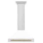 ZLINE 30" Autograph Edition Stainless Steel Range Hood with White Matte Shell KB4STZ-WM30