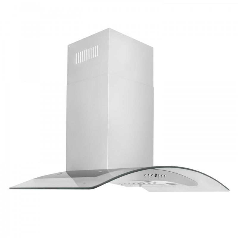 ZLINE 30-Inch Convertible Vent Wall Mount Range Hood in Stainless Steel & Glass (KN4-30)
