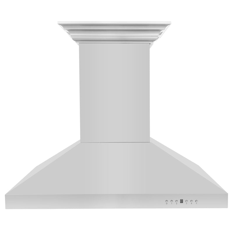 ZLINE 30-Inch Ducted Vent Island Mount Range Hood in Stainless Steel with Built-in CrownSoundBluetooth Speakers (KL3iCRN-BT-30)