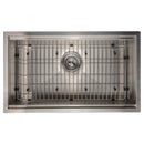 ZLINE 30" Garmisch Undermount Single Bowl Kitchen Sink with Bottom Grid and Accessories 