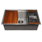 ZLINE 30" Garmisch Undermount Single Bowl Kitchen Sink with Bottom Grid and Accessories 