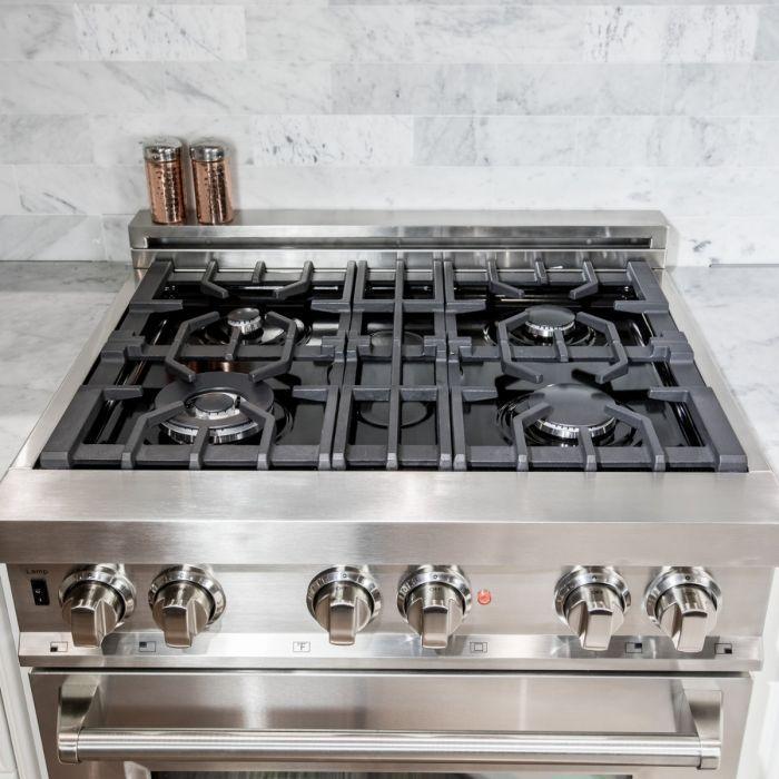 ZLINE 30 in. Dual Fuel Range & Over-the-Range Microwave Package - 2KP-RAOTR30