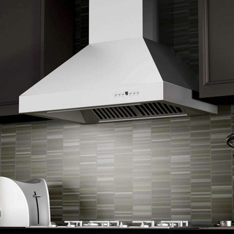 ZLINE 30-Inch Professional Convertible Vent Wall Mount Range Hood in Stainless Steel (667-30)