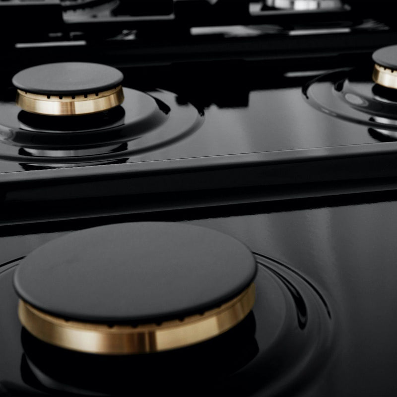 ZLINE 30-Inch Porcelain Gas Stovetop in DuraSnow® Stainless Steel with 4 Gas Brass Burners (RTS-BR-30)