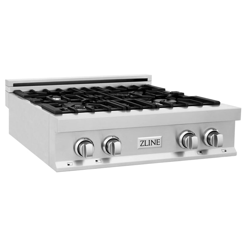 ZLINE 30-Inch Porcelain Gas Stovetop with 4 Gas Burners and Griddle (RT-GR-30)