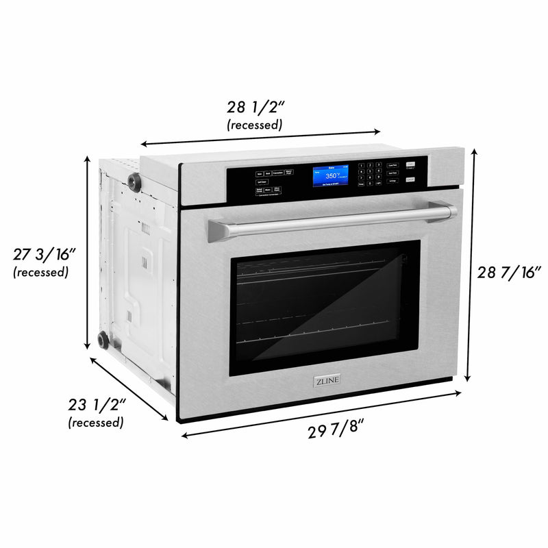 ZLINE 30-Inch Professional Single Wall Oven with Self Clean and True Convection in Fingerprint Resistant Stainless Steel (AWSS-30)
