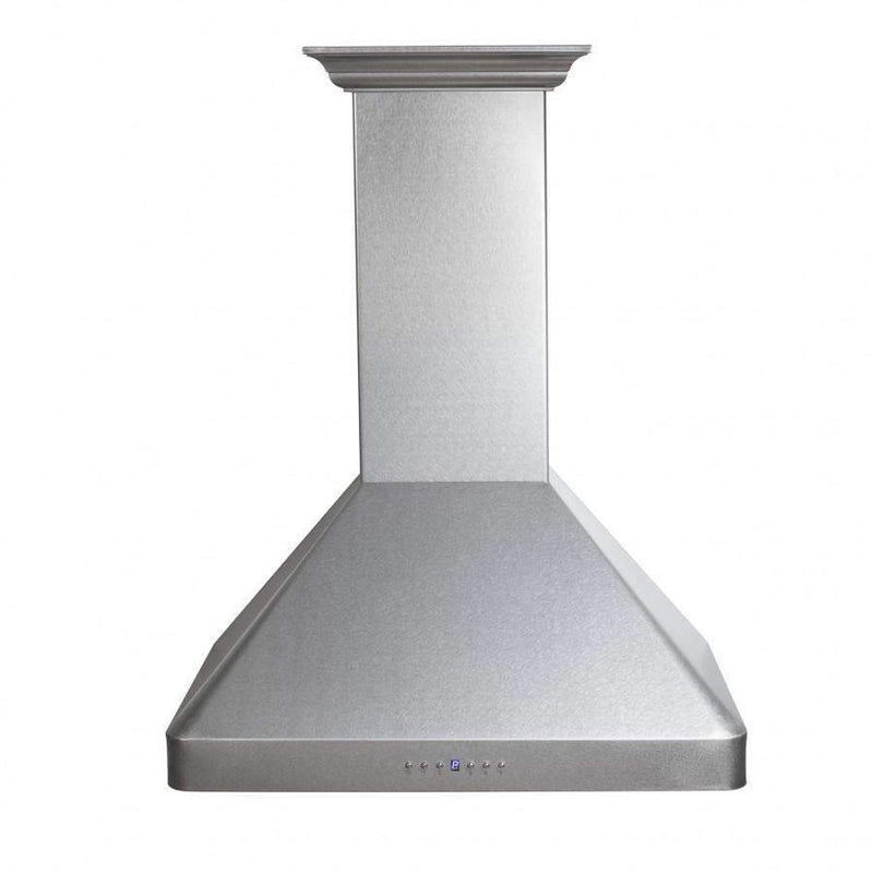 ZLINE 30-Inch Wall Mount Range Hood with Crown Molding in DuraSnow Stainless Steel (8KF2S-30)