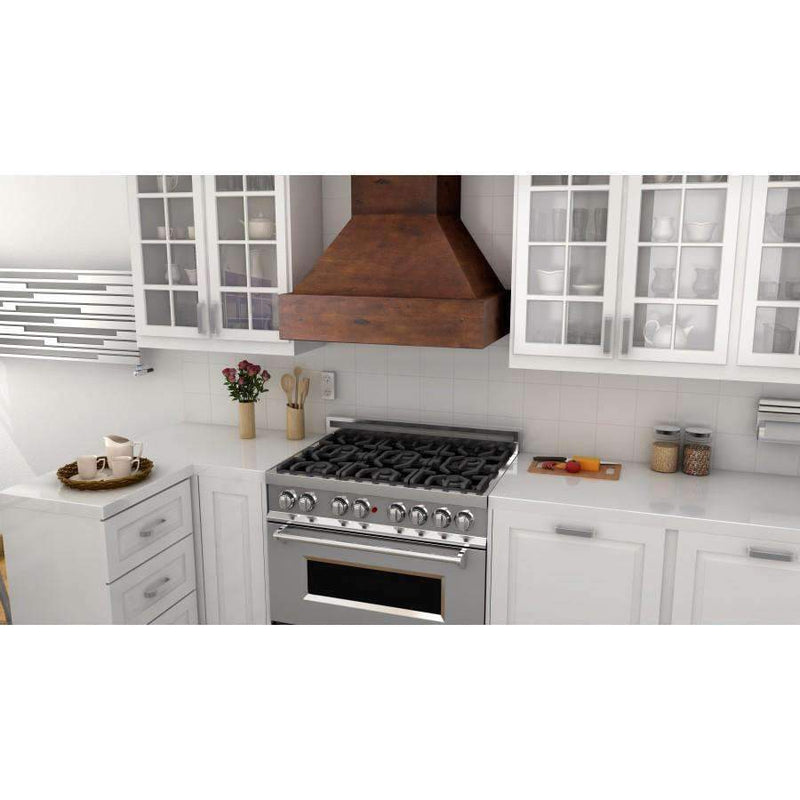 ZLINE 30-Inch Wooden Wall Range Hood with Crown Molding (355VV-30)