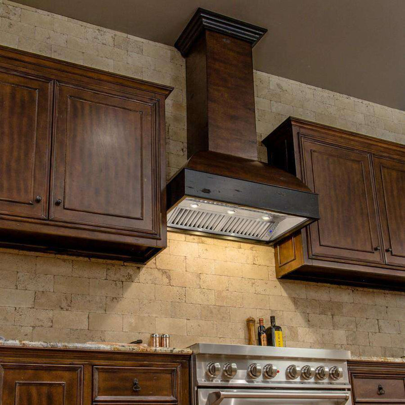 ZLINE 30-Inch Wooden Wall Range Hood with Crown Molding (369AW-30)