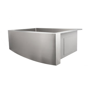 ZLINE 30" Zermatt Farmhouse Apron Mount Single Bowl Kitchen Sink with Bottom Grid