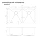 ZLINE 33" Anton Undermount Double Bowl Kitchen Sink with Bottom Grid