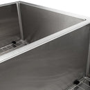 ZLINE 33" Chamonix Undermount Double Bowl Kitchen Sink with Bottom Grid 
