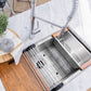 ZLINE 33" Garmisch Undermount Single Bowl Kitchen Sink with Bottom Grid and Accessories 