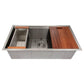 ZLINE 33" Garmisch Undermount Single Bowl Kitchen Sink with Bottom Grid and Accessories 
