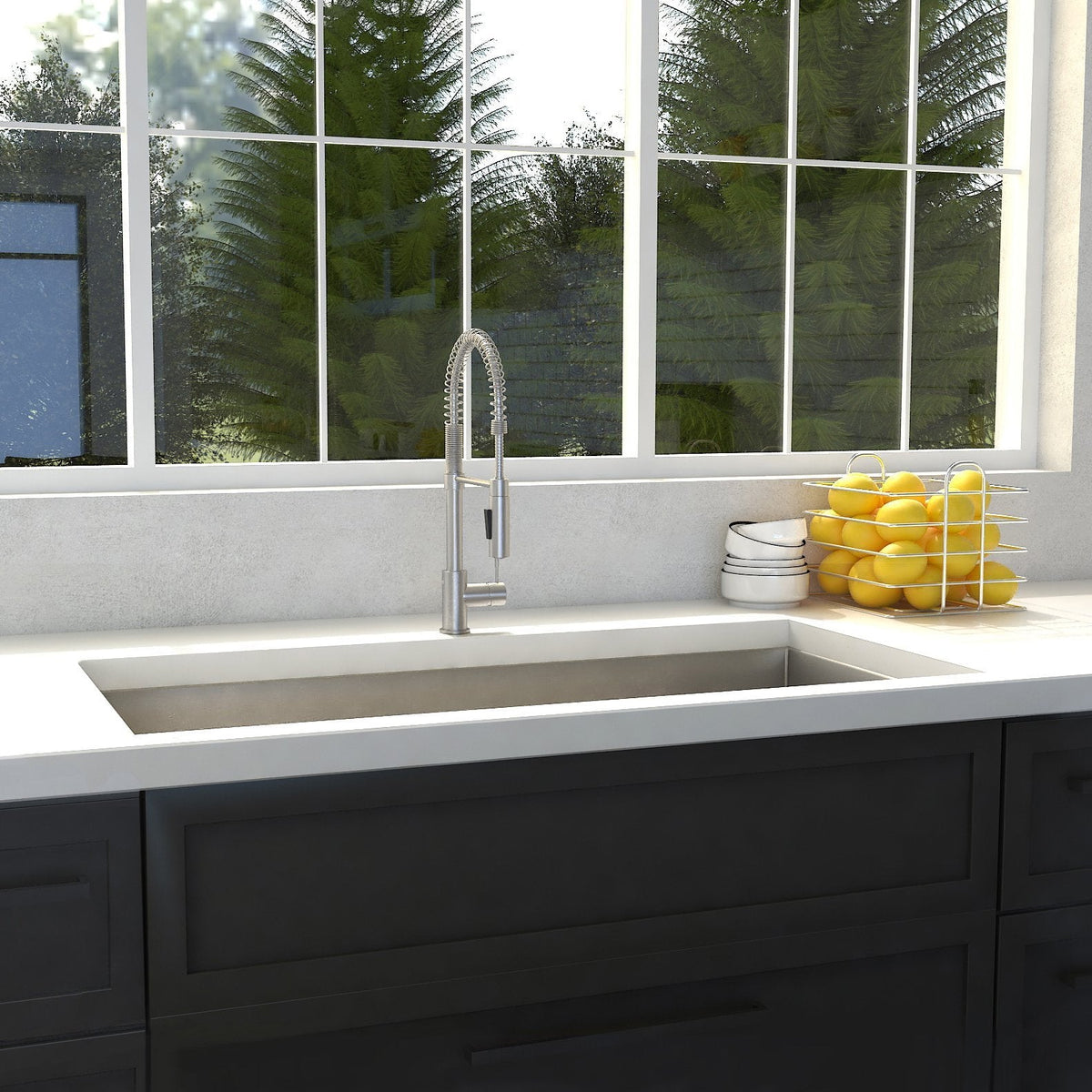 ZLINE 33" Meribel Undermount Single Bowl Kitchen Sink with Bottom Grid 