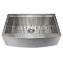 ZLINE 33" Moritz Farmhouse Apron Mount Single Bowl Kitchen Sink with Bottom Grid and Accessories