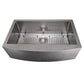 ZLINE 33" Vail Farmhouse Apron Mount Single Bowl Kitchen Sink with Bottom Grid 