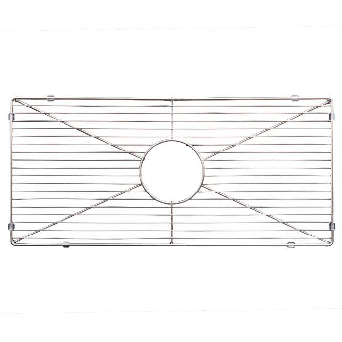ZLINE 33-Inch Venice Farmhouse Apron Front Single Bowl Reversible Fireclay Kitchen Sink with Bottom Grid in White Matte (FRC5131-WM-33)