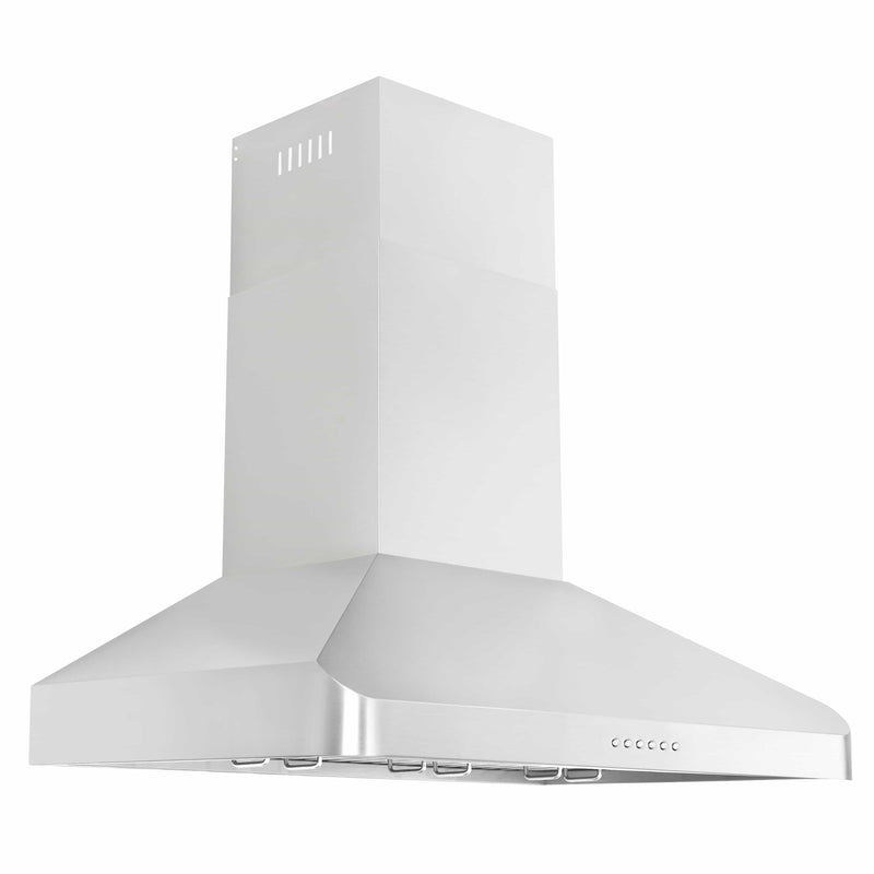 ZLINE 36-Inch Alpine Series Ducted Wall Mount Range Hood in Stainless Steel with Remote (ALP100WL-36)