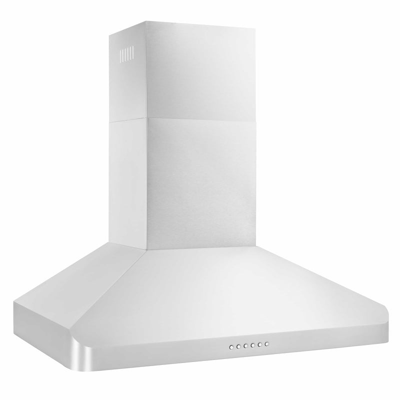 ZLINE 36-Inch Alpine Series Ducted Wall Mount Range Hood in Stainless Steel with Remote (ALP100WL-36)