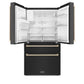 ZLINE 36" Autograph Edition 21.6 cu. ft Freestanding French Door Refrigerator with Water and Ice Dispenser in Fingerprint Resistant Black Stainless Steel with Autograph Handles