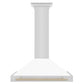 ZLINE 36" Autograph Edition Stainless Steel Range Hood with White Matte Shell 