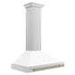 ZLINE 36" Autograph Edition Stainless Steel Range Hood with White Matte Shell 