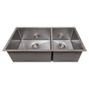 ZLINE 36" Chamonix Undermount Double Bowl Kitchen Sink with Bottom Grid