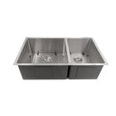 ZLINE 36" Chamonix Undermount Double Bowl Kitchen Sink with Bottom Grid