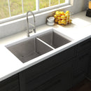 ZLINE 36" Chamonix Undermount Double Bowl Kitchen Sink with Bottom Grid
