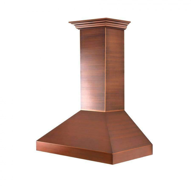 ZLINE 36-Inch Copper Wall Range Hood with Crown Molding and 700 CFM Motor (8667C-36)